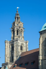 Fototapeta na wymiar Westturm der Kilianskirche in Heilbronn