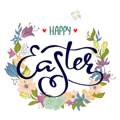 Hand sketched Happy Easter text