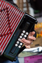 The accordion, an instrument widely used in Basque culture