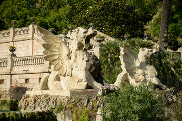 Fototapeta na wymiar Parque de La Ciutadella is a public Park in the Old town of Ciutat Vella in Barcelona,Spain.
