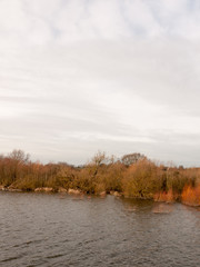 cold water scene spring winter trees birds nature landscape