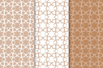 Brown and beige floral backgrounds