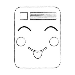paper document kawaii character note vector ilustration sketch image