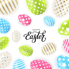 Easter color eggs white