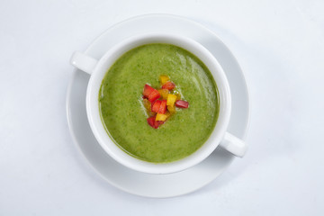 green cream soup