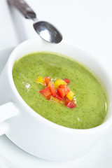 green cream soup