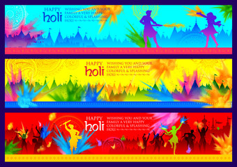 Happy Holi Background  for Festival of Colors celebration greetings