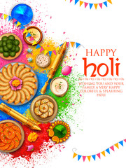 Powder color gulal for Happy Holi Background - 193024227