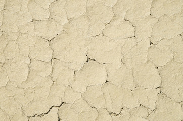 Wall plastered with mud closeup