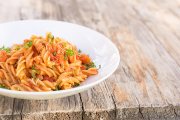 Fusilli al ragù di pesce, Italian Pasta