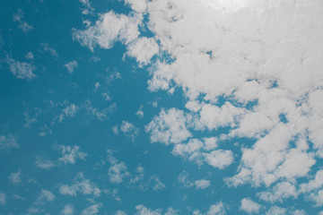 Beautiful blue sky with clouds 