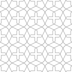 Obraz na płótnie Canvas Light gray geometric ornament. Seamless pattern