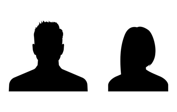 Business avatars. Man and woman profile icons