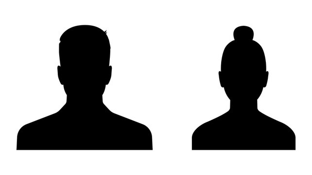Business avatars. Man and woman profile icons. Stock vector