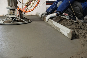 pouring concrete slab