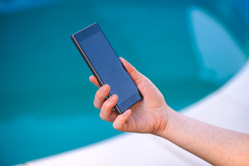 Woman using smartphone