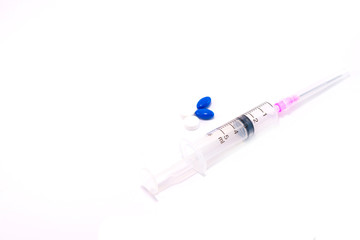 Syringes and drugs used in the medical field