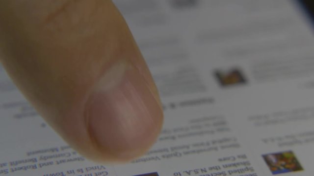 Surfing on a smartphone on the Internet. Search for information and news