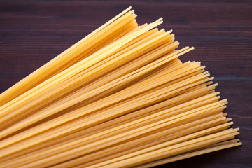 Spaghetti on a dark background