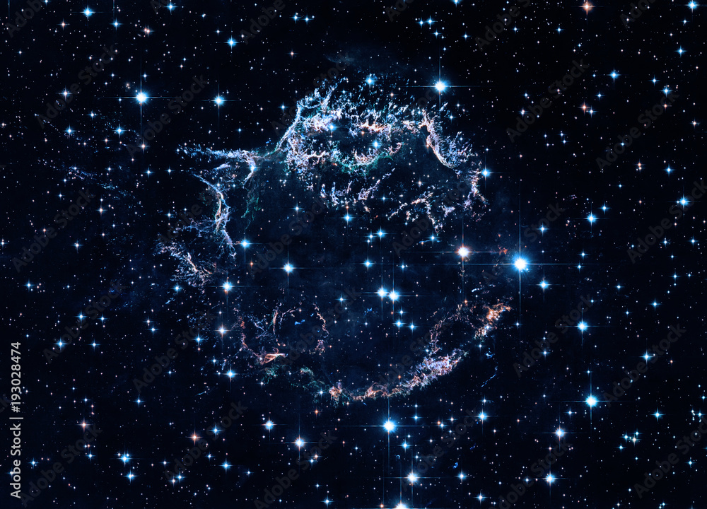 Wall mural remains of a supernova explosion. cassiopeia a. elements of this image furnished by nasa. retouched 