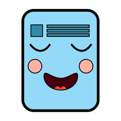 document happy  emoji icon image vector illustration design 