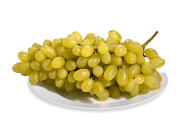 Ripe grapes on an isolated background.