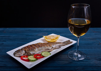 grilled trout with vegetables