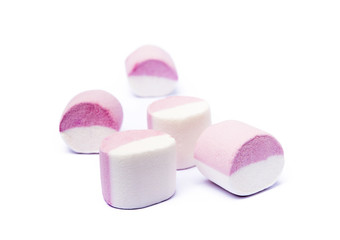 Marshmallow sweet isolated on white background