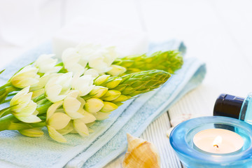 Spa concept with a candle