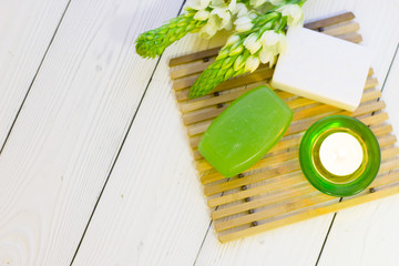 Spa concept with a candle