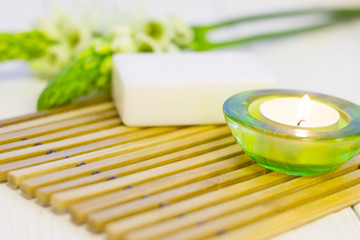 Spa concept with a candle
