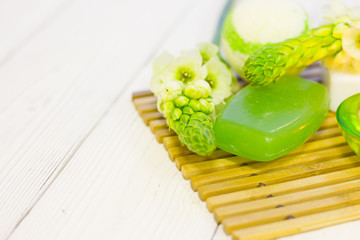 Spa concept with a candle