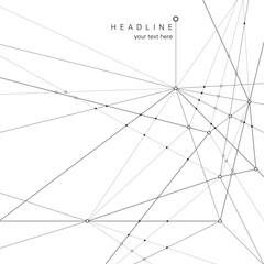 Neural network concept and cloud computing, structure of society, variants of decisions - vector background