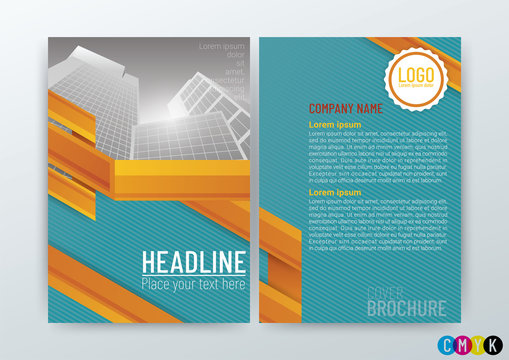 Abstract vector modern flyers brochure, Corporate business template for annual repor, background in size a4