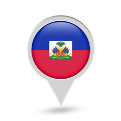 Haiti Flag Round Pin Icon