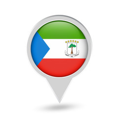 Equatorial Guinea Flag Round Pin Icon