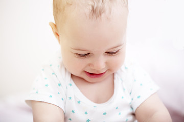 Naklejka premium portrait of a funny baby boy