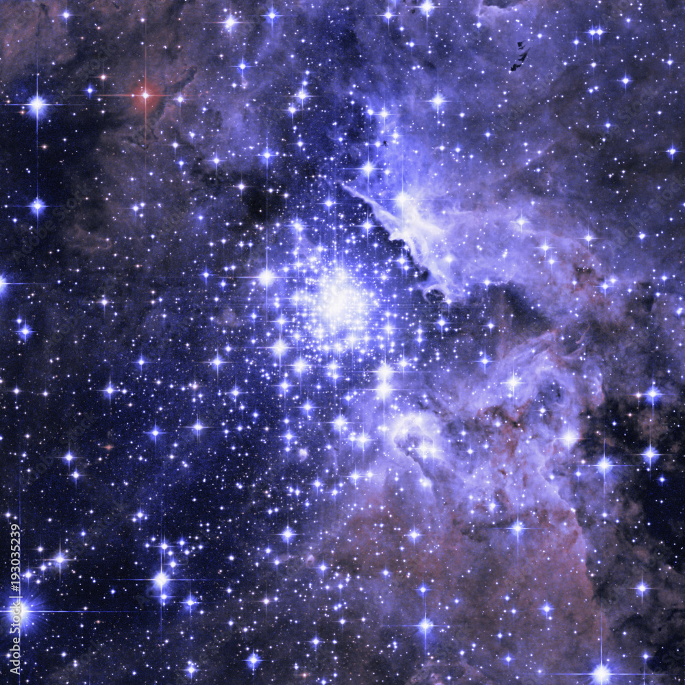 Wall mural star cluster. star forming region ngc 3603. elements of this image furnished by nasa. retouched imag