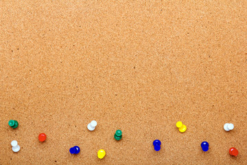 Pin board texture for background and colorful pins frame
