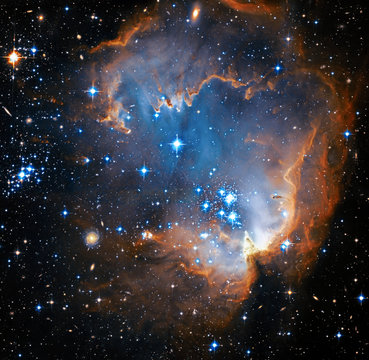 Star Forming region NGC 602. Deep space. Elements of this image furnished by NASA. Retouched image.