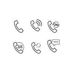 Set of handset of icon