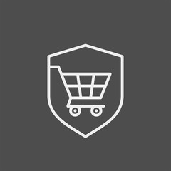 Consumer protection flat vector icon