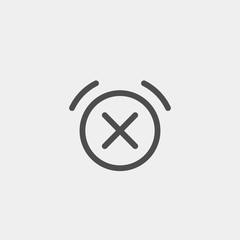 To turn the alarm off flat vector icon. Alarm flat vector icon.