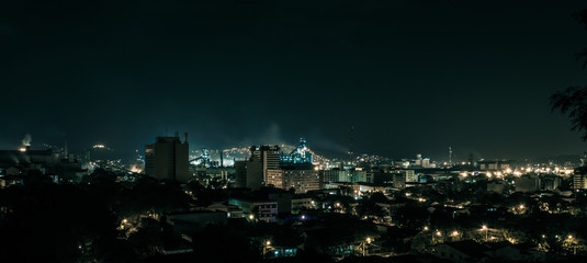 Night industrial city 
