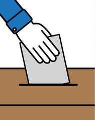 Icona mano di elettore
