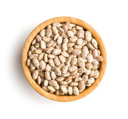 Dried borlotti beans.