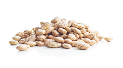 Dried borlotti beans.