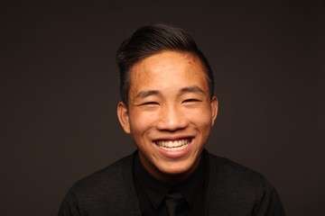 Happy asian man