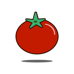 Tomato icon, filled outline vector sign, linear colorful flat pictogram isolated on white. logo illustration EPS
