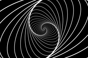  Rotating concentric ellipse, Ellipse optical illusion pattern - black and white, Geometric abstract background